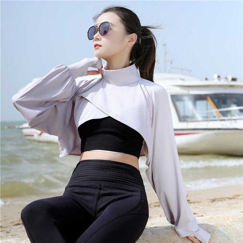 Sunscreen Clothing Women's Anti-ultraviolet Summer 2022 New Cardigan Outer Wear Thin Ice Silk Outdoor Breathable Sunscreen Clothing Shawl