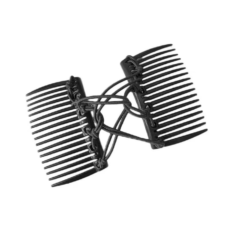 The new double-row elastic hair comb comb plate head fashion styling lazy back of the head hair accessories 