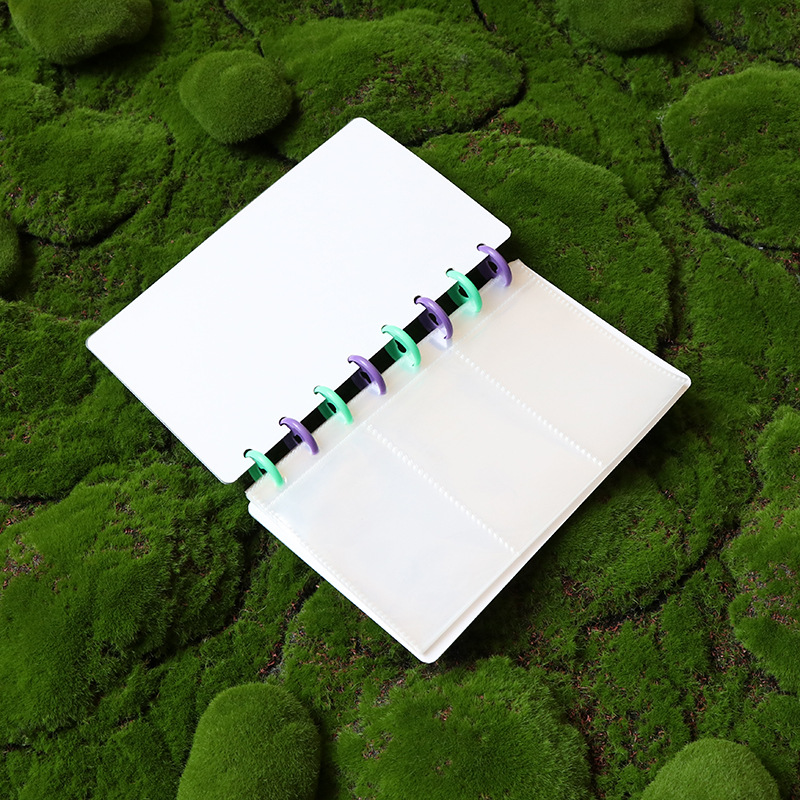 Cross-border 52-week savings savings this cash mushroom hole 8 holes 3 grid loose-leaf storage book challenge small card book photo album