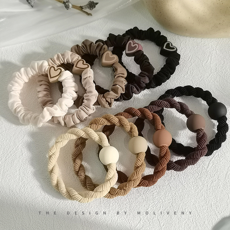 Head Rope Simple Durable Rubber Band Women's Hair Rope High Elastic Hair Band Hair Accessories Pontail Hair Ring Headwear