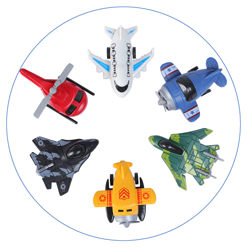 Amazon new toy small aircraft aircraft aircraft helicopter mini toy pull back Cartoon Q version aircraft