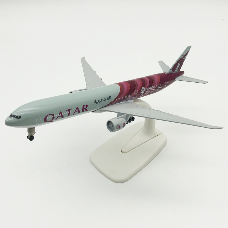 20cm航空機モデルカタールワールドカップb777合金静的置物離着陸機モデルギフトコレクション|undefined