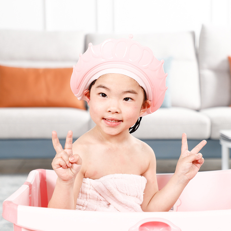 Baby Shampoo Artifact Adjustable Children's Shampoo Cap Ear Adjustable Silicone Shampoo Cap Girls Bath Cartoon Shower Cap