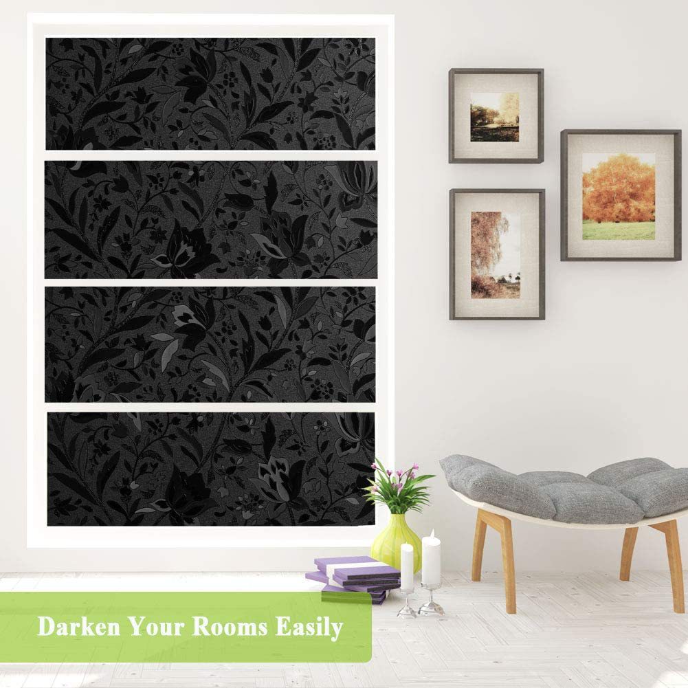 New PET electrostatic glass film Black Tulip window glass window without glue electrostatic glass film wholesale