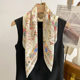 Artistic Fresh Style Floral Fashion Cotton and Linen Scarf Women's Winter Warm Neck Decorative Scarf Professional Shawl Square Scarf