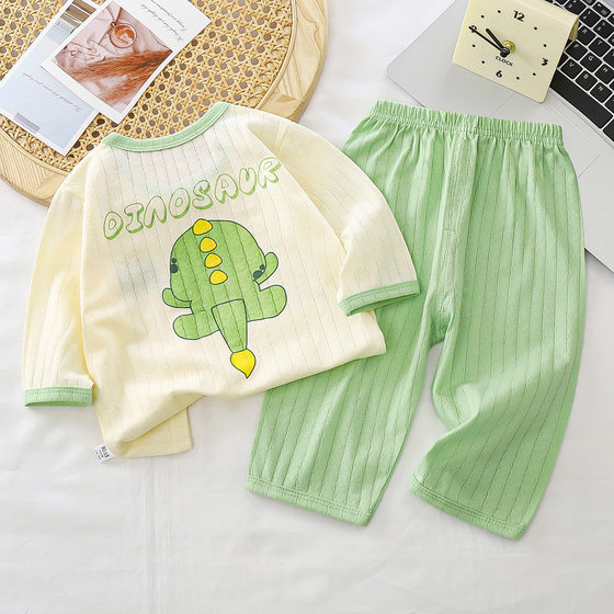 Children's Home Clothes suit Summer New Cotton 2025 Boys' Pajamas Girls' Air-conditioning Clothes Baby's Summer Children's Clothing