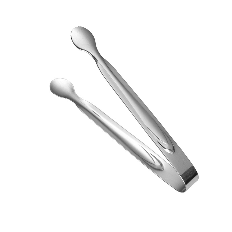 Factory wholesale thick stainless steel round head ice clip sugar food clip kitchen supplies food clip bread clip