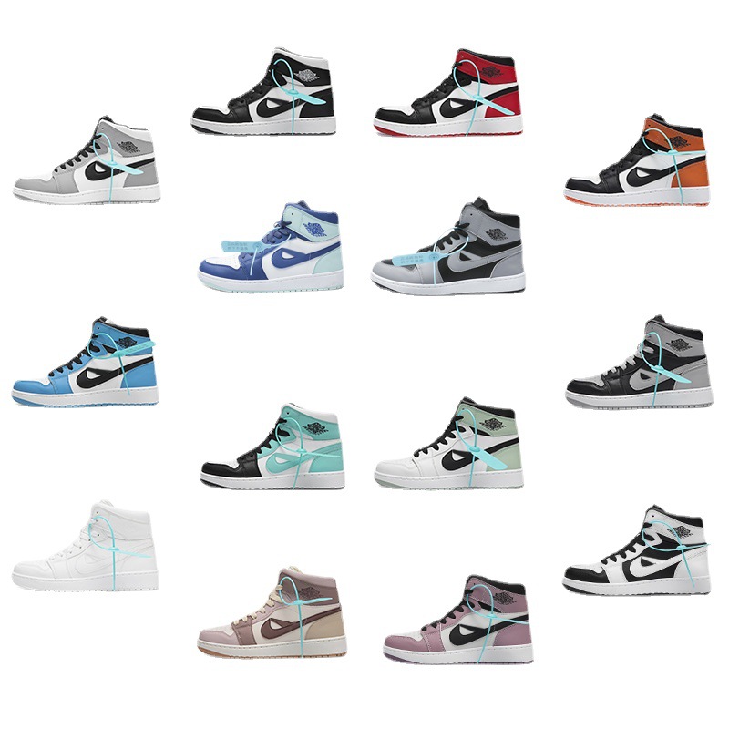 aj Air Force One High-top Board Shoes Men's Casual Women's Shoes AJ1 Fashion Sports Shoes Couple's Spring and Autumn White Shoes
