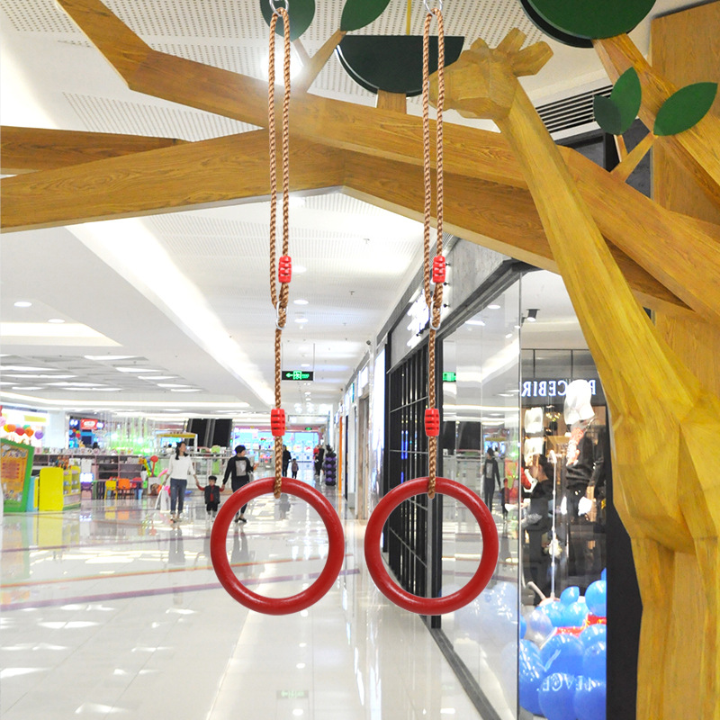 Red House Amazon outdoor indoor climbing plastic round ring with long rope outdoor children swing