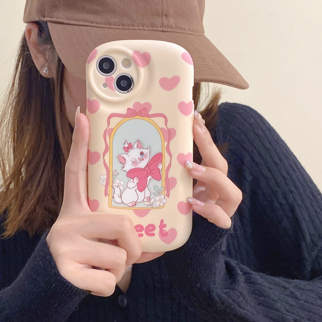 可愛公主貓適用蘋果13手機殼iPhone14pro max新款13/12磨砂軟殼15