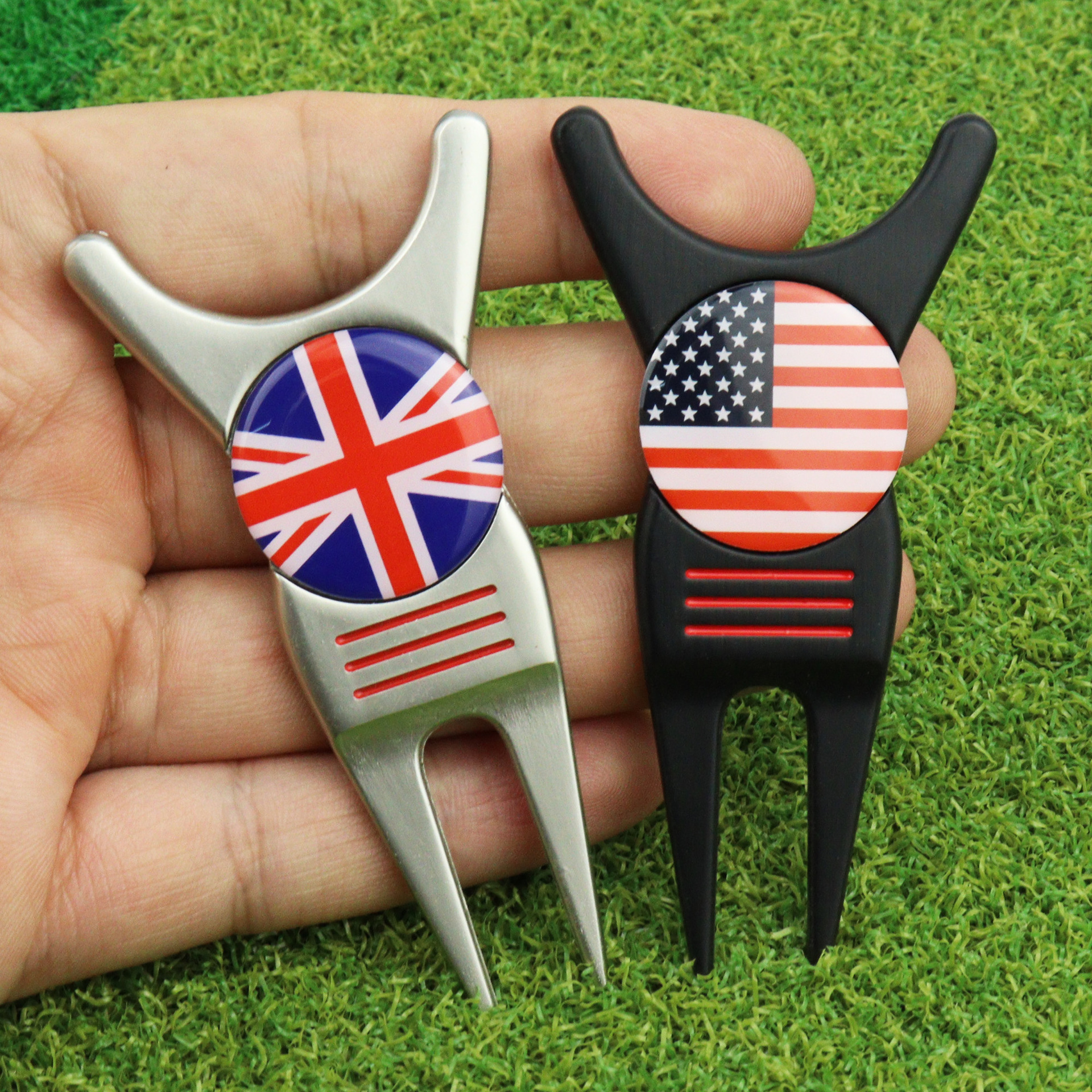 Cross-border multifunctional metal ball fork Golf accessories club support frame/Scriber Golf Fruit Ridge fork in stock
