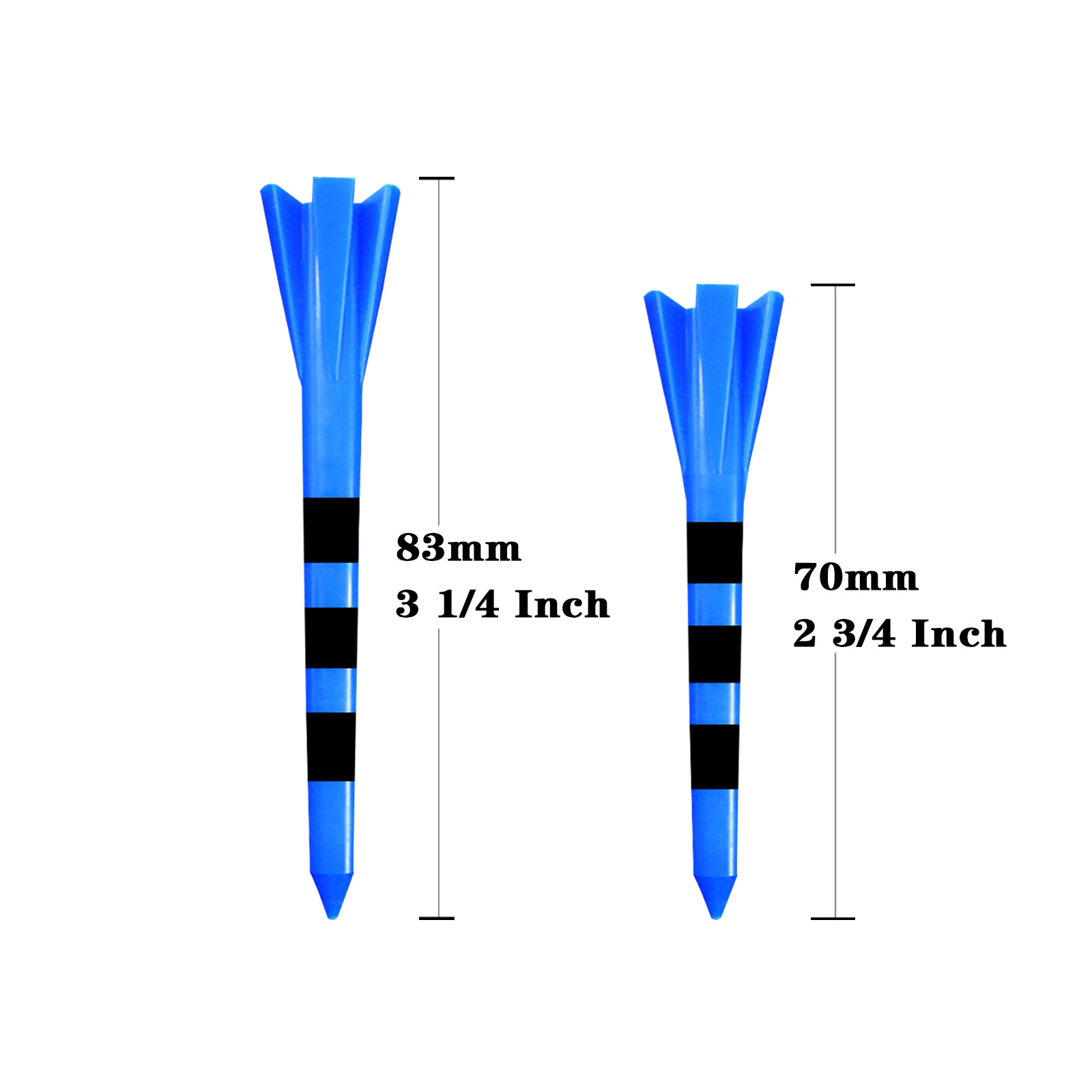 Cross border golf nail stripe printing golf tee five claw plastic ball nail plastic tee spot