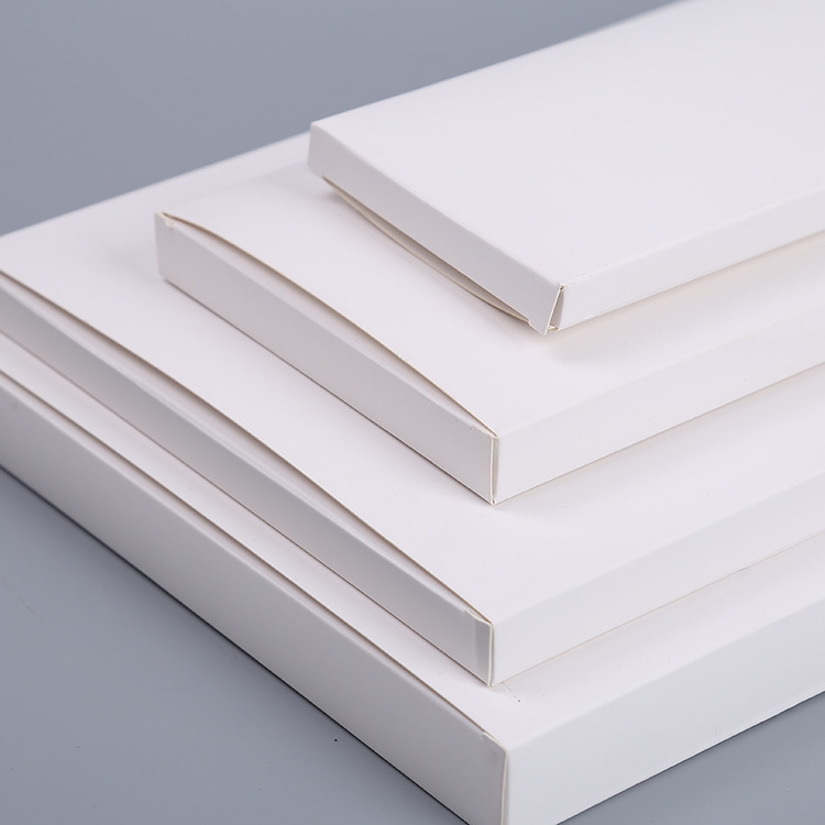 101-110mm supply spot blank packing box solid color Square small white box wholesale white cardboard double flat box