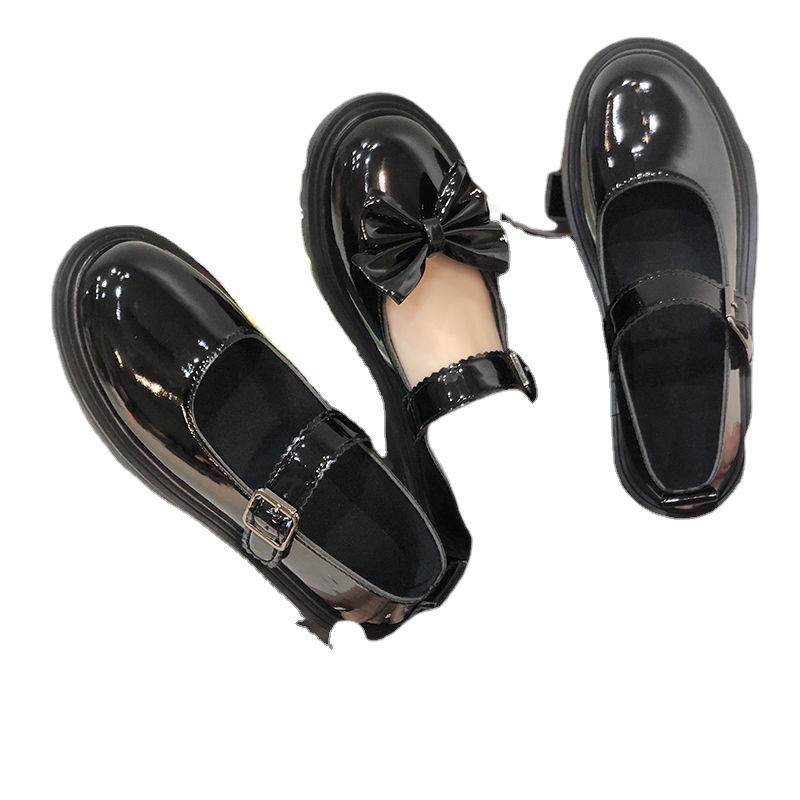 31-44 large size women's shoes Mary Jane Japanese jk small leather shoes female students Korean version of Joker 41 thick-soled shoes Tide 42