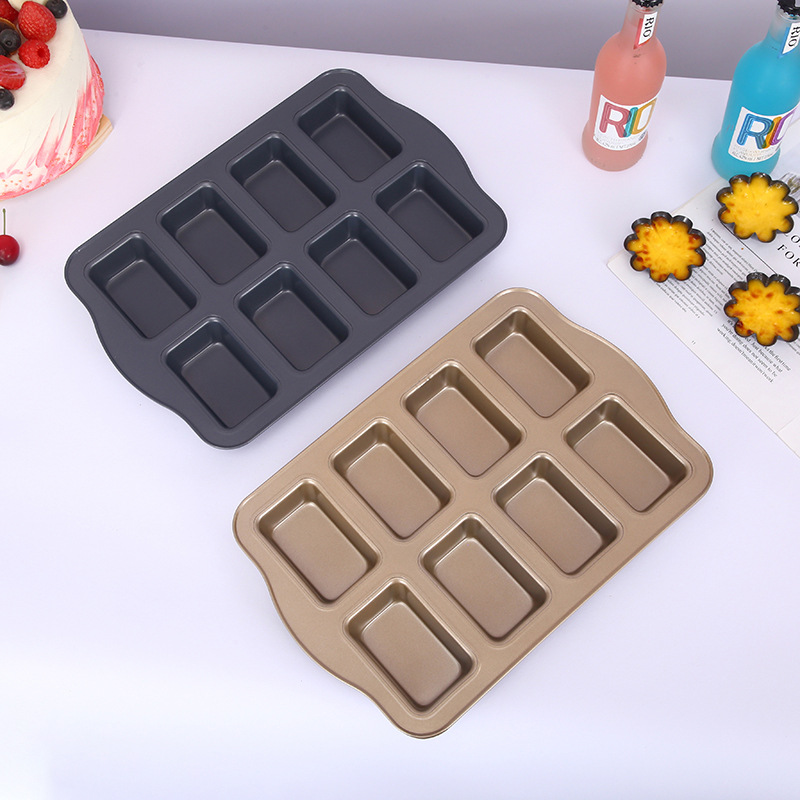 8-Hole Non-Stick Toast Bread Brownie Cake Mold Mini Submarine Sandwich Mold Baking Tray