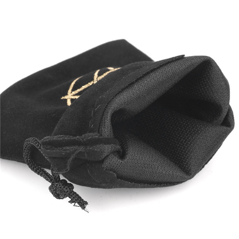 8 * 10CM drawstring flannel bag jewelry jewelry bag small cloth bag Black hot pentagram symbol gem bag small size