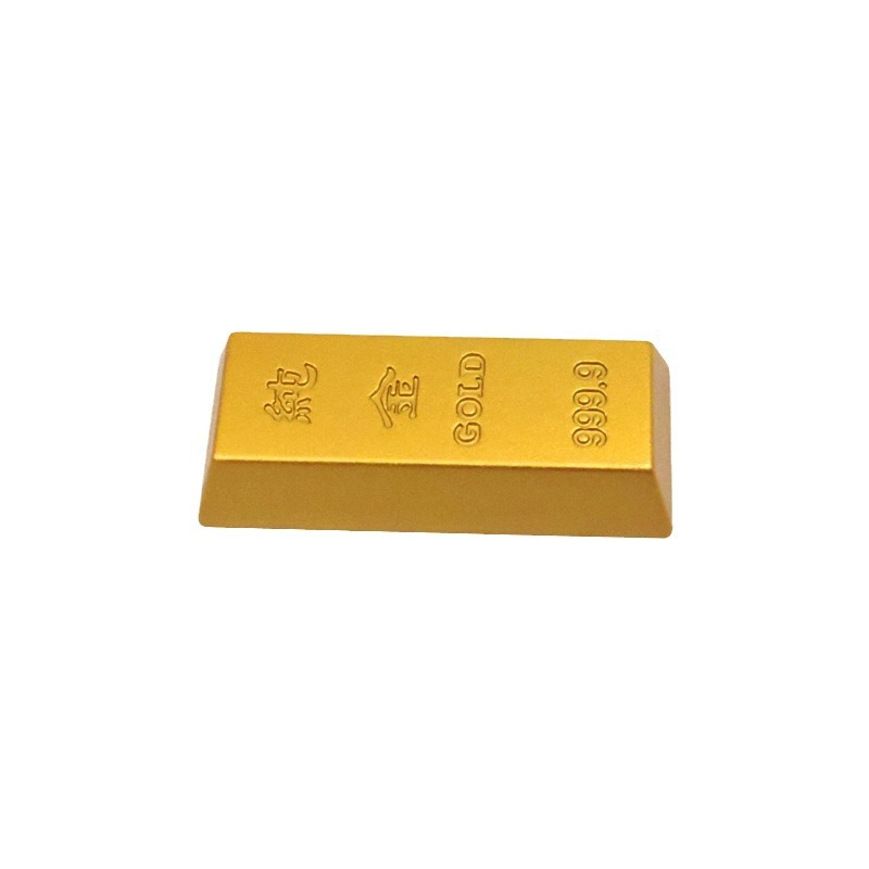 Sand gold bar crafts decoration lucky simulation gold brick solid gold ingot fortune opening gift home accessories