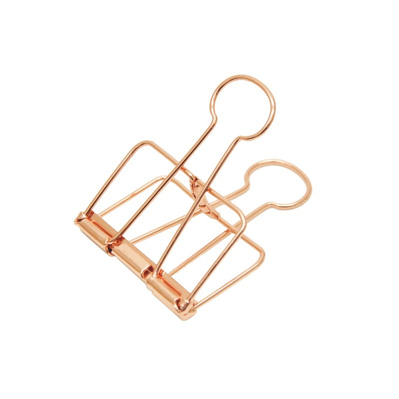 Simple metal hollow long tail clip creative Journal cute color Office file dovetail clip 50mm large
