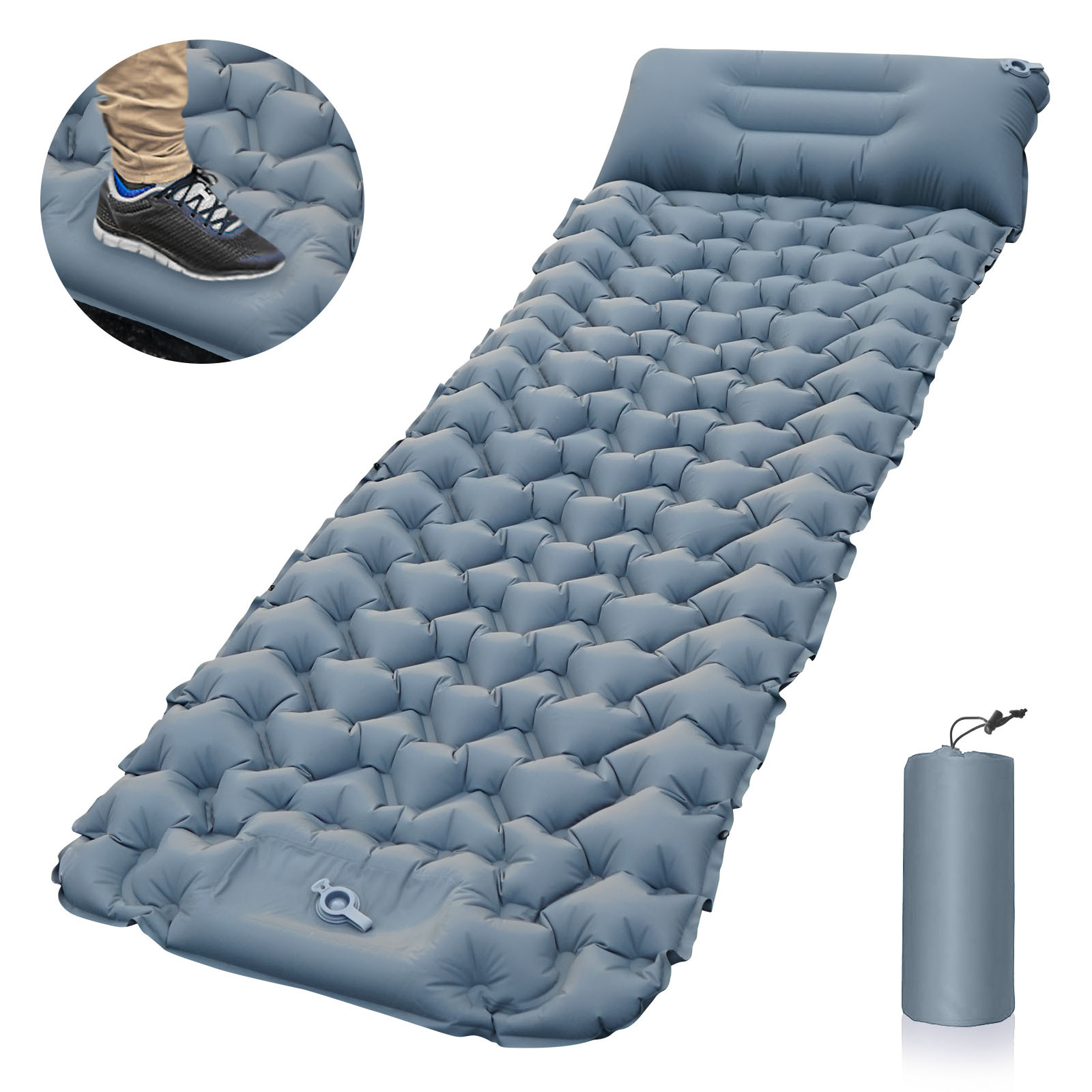 Outdoor inflatable mat source manufacturers convenient foot inflatable mat moisture-proof mat outdoor camping inflatable mattress