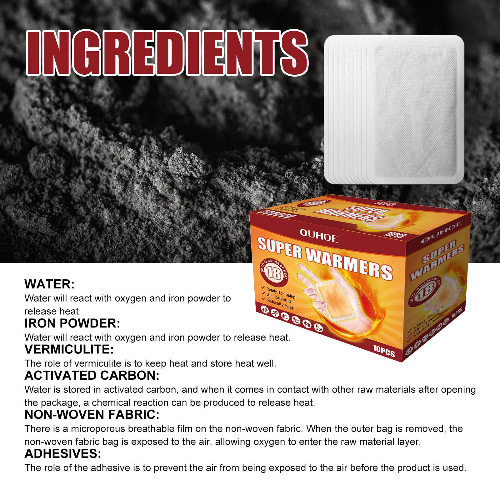 OUHOE body hand warmer winter home outdoor disposable heating cold repellent warm body warmer baby stickers_voghion.com