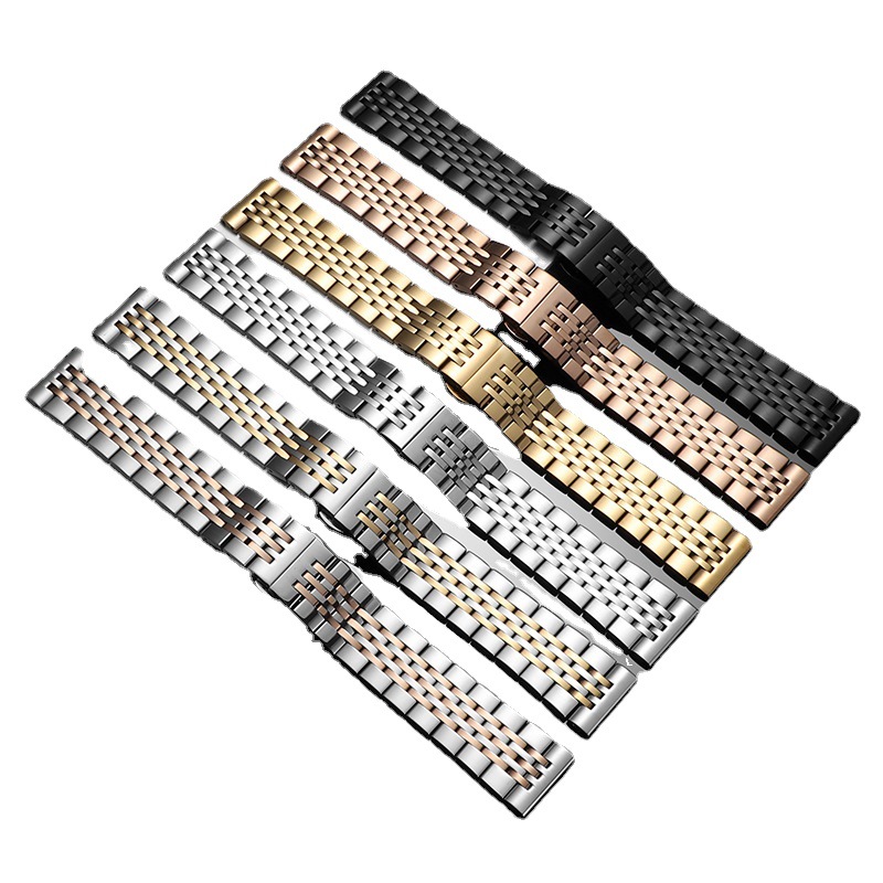 New seven beads stainless steel watch strap for Huawei GT3 Samsung S1 apple apple iwatch7/SE/6