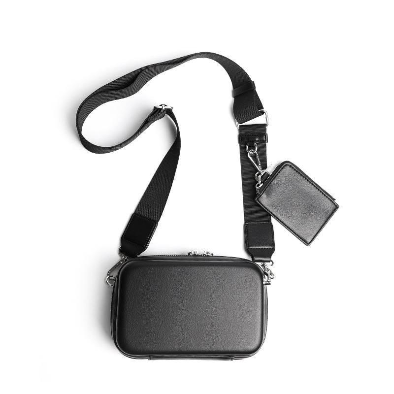 2022 New Korean Style Men's Box Bag Korean Brand Crossbody Bag Fashionable Personalized Trendy Small Square Bag Casual Shoulder Bag