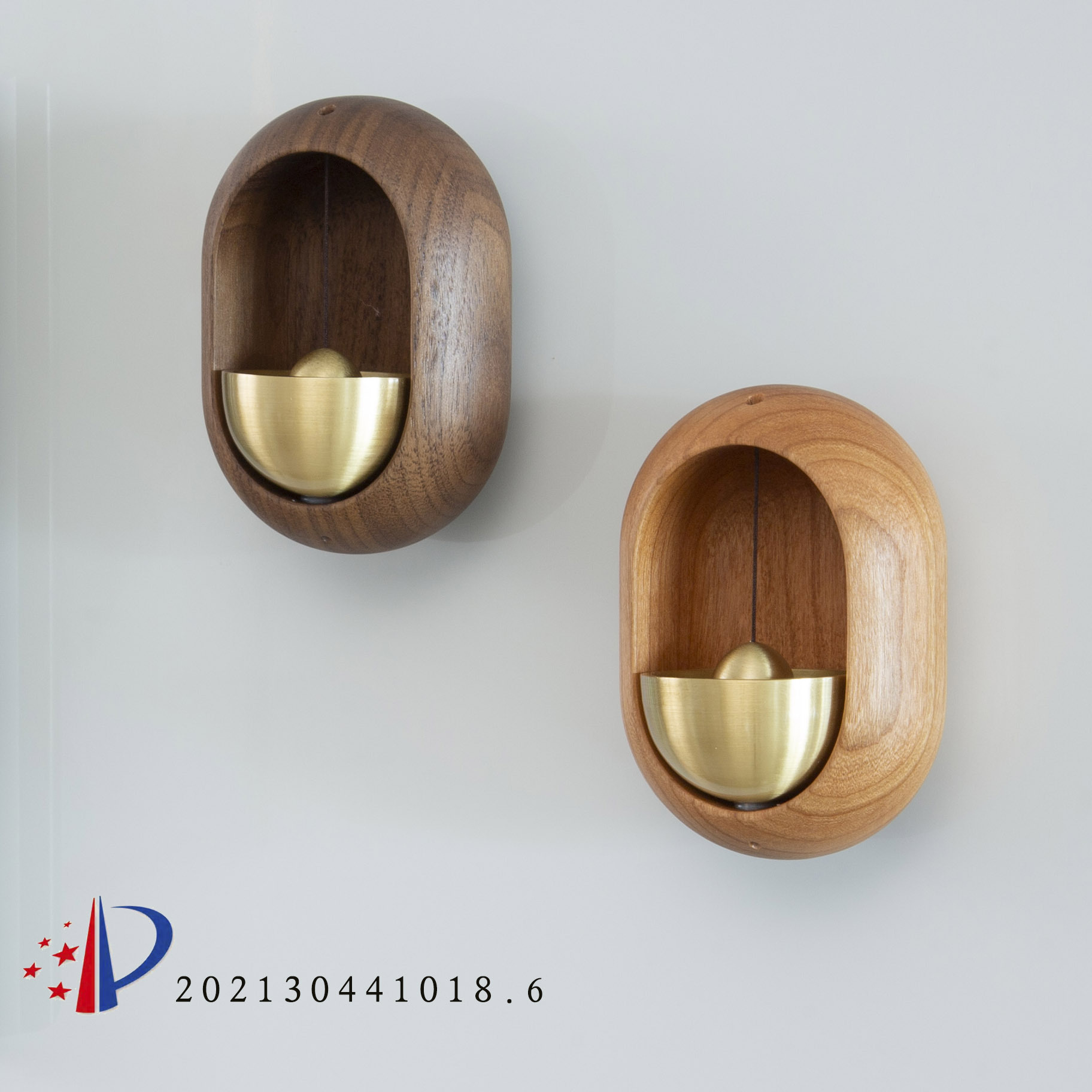 Bell Baby Hanging Dopamine Doorbell Light Luxury Solid Wood Brass Creative Refrigerator Housewarming Wooden Door Home Entry Wind Bell