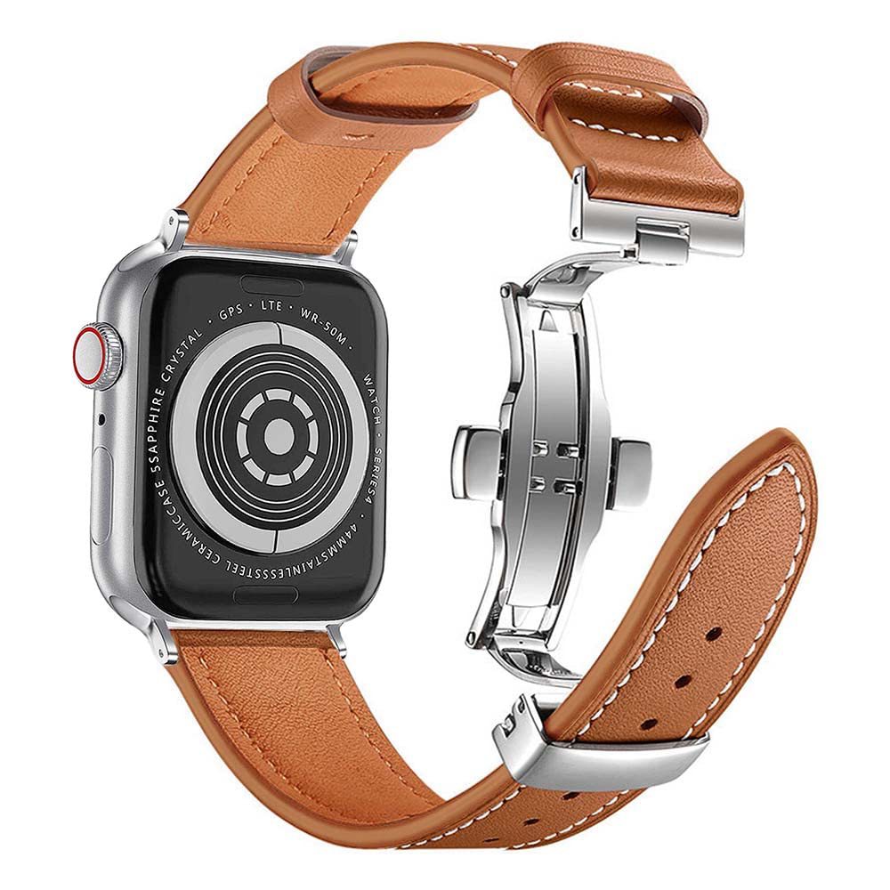 For Apple Watch Genuine Leather Strap Apple Watch Genuine Leather Butterfly Lap Leather Ultra Strap