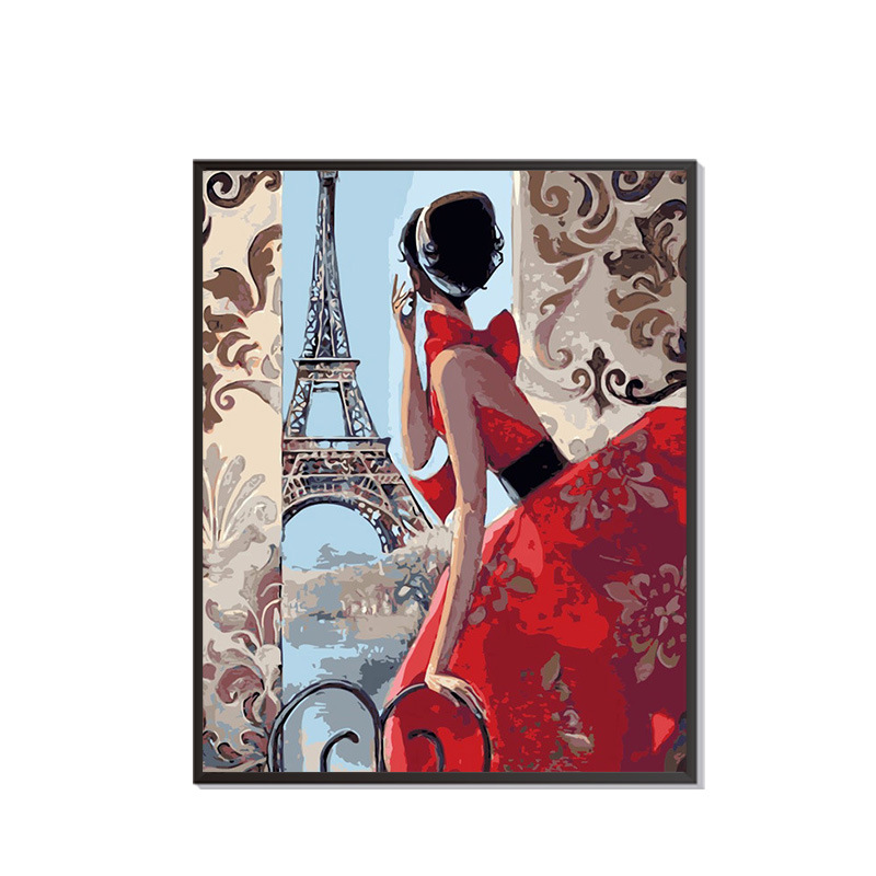 Factory wholesale DIY oil painting cross-border generation figure landscape flower decoration