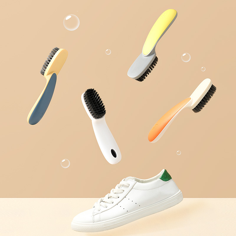Contrast color shoe brush handle laundry brush soft fur household brush multifunctional shoe cleaning board brush professional one-piece delivery