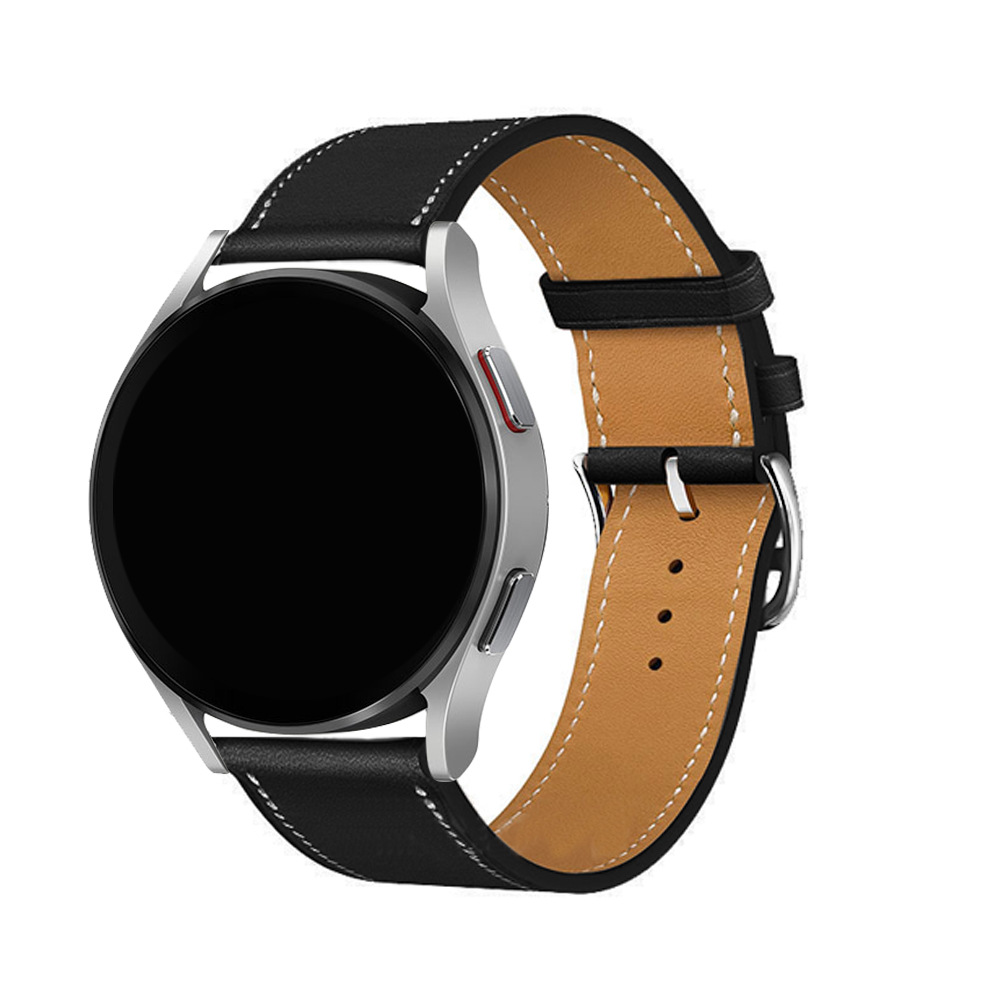 For Samsung Watch Leather Strap Leather Business Pin Buckle Huawei GT Jiaming Strap 20-22mm Universal