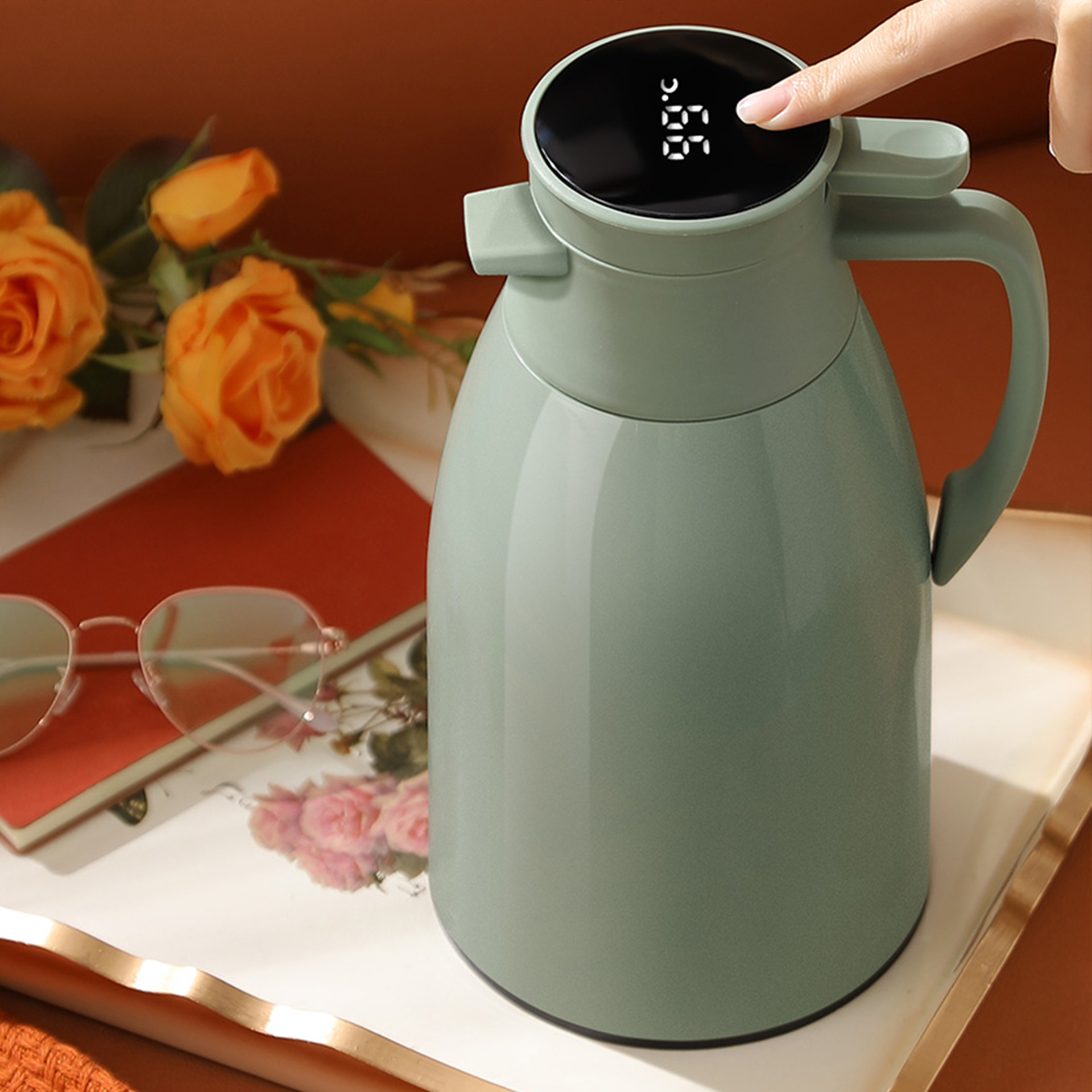 Warm Hot Water Bottle Coffee Pot Thermos Household Large Capacity Thermal Insulation Kettle Thermos Thermos Dust-proof Thermos Bottle