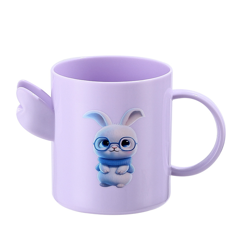 Creative cartoon children's three-dimensional mouthwash cup automatic slot integrated storage household drop mouthwash cup factory direct sales