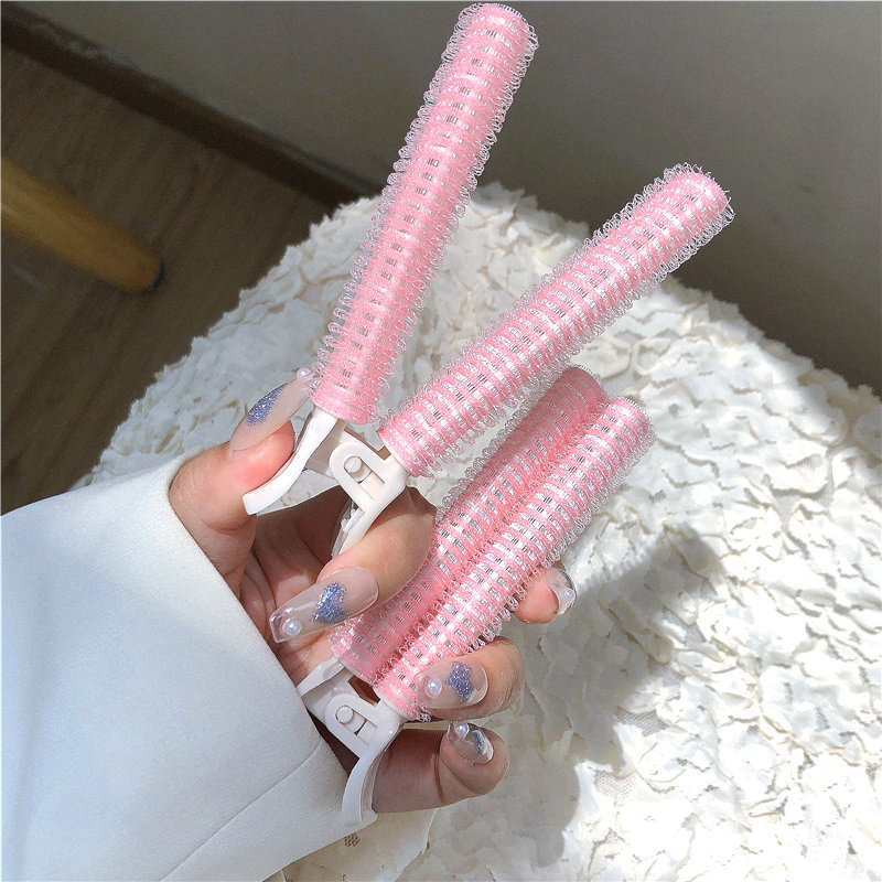 Korean pink hair root clip girls balls hair root fluffy clip lazy hair fluffy air bangs curling tube
