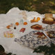 Picnic mat outdoor camping French white picnic cloth props Internet celebrity supplies full set tablecloth moisture-proof beach mat