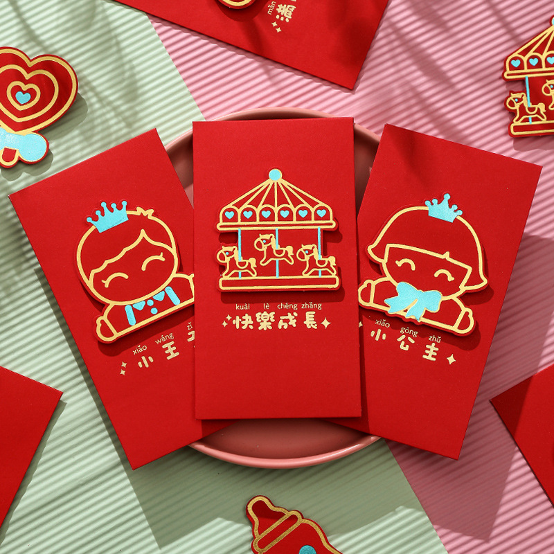 2023 rabbit year baby grow happy full moon red envelope large profit is sealed children's birthday children's red envelope wholesale