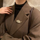 Cat's Eye Stone Wheat Ear High-end Brooch Women's Design Sense Niche Luxury Internet Popular Anti-glare Corsage Pin Buckle Accessories