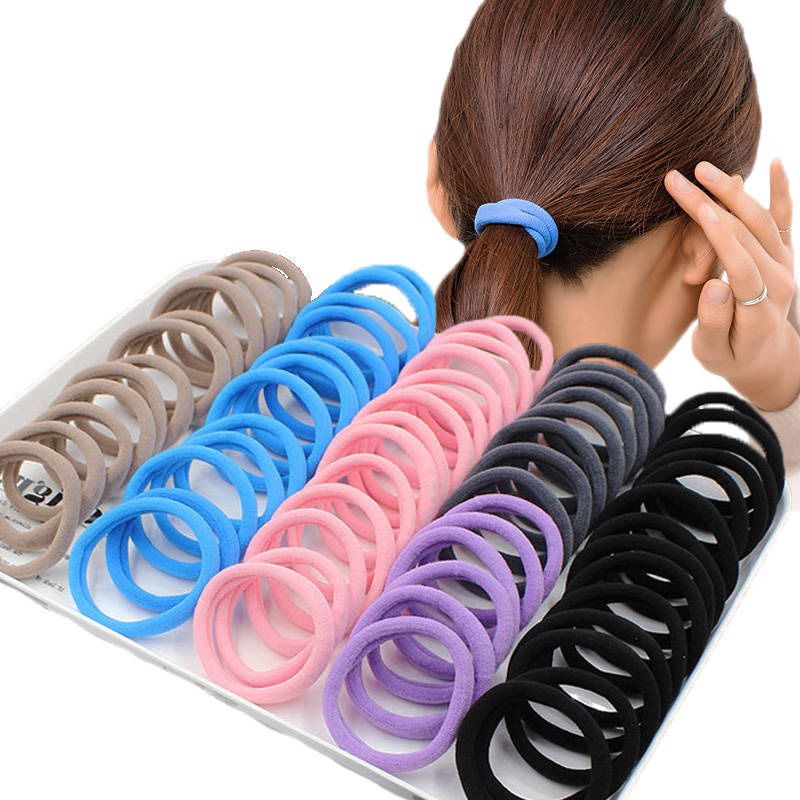 Small gift Korean seamless hair ring high elastic simple basic hair rope hair rubber band Yiwu dollar store