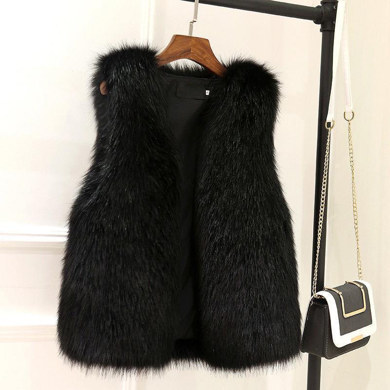 Fur vest for women in autumn and winter new versatile style thickened imitation fox fur vest vest coat fur vest