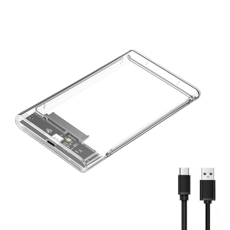 Transparent hard disk box USB3.1Type-C 2.5 inch notebook mechanical solid state hard disk external mobile hard disk box