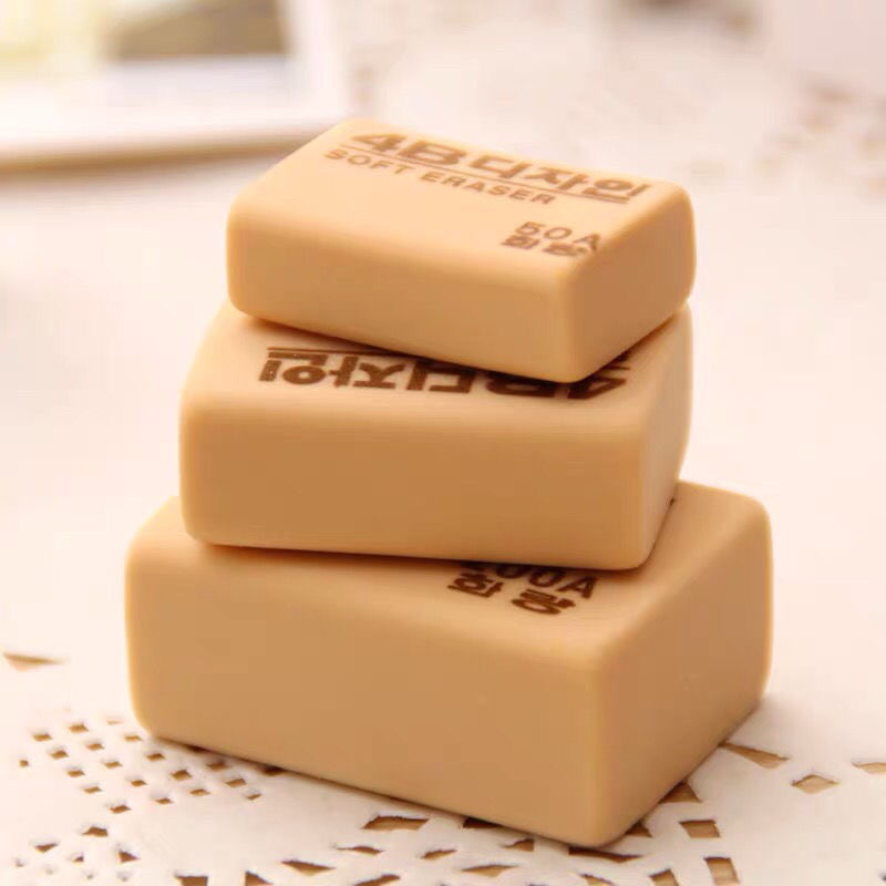 Korean 4B eraser for art painting 50A 100A 200A yellow tpr4B eraser