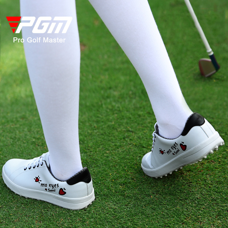 PGM Factory Direct Supply Golf Shoes Women's Waterproof Shoes Korean Versatile White Shoes Soft and Breathable