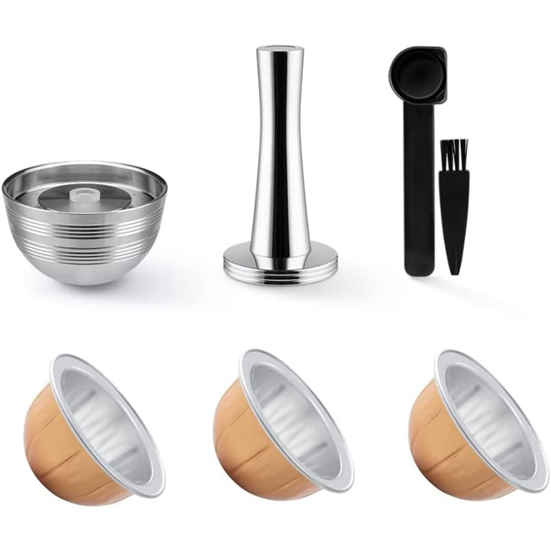 Stainless Steel Vertuo Next Reuse Fill Coffee Filter 80/150/230ml Coffee Capsule