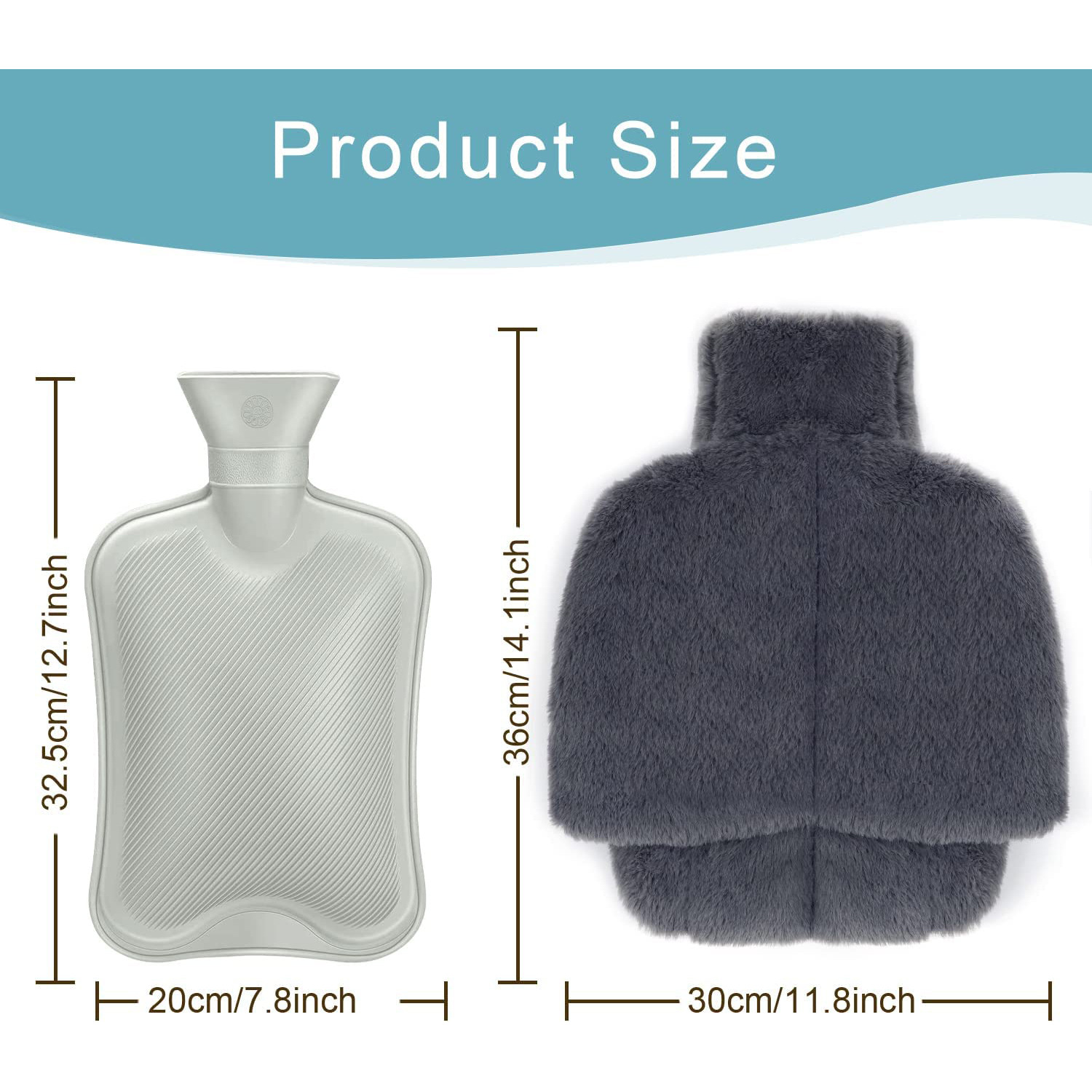 Cross-border foot warmer water heater 2L hot water bag slippers heating foot warmer washable removable heating foot cover