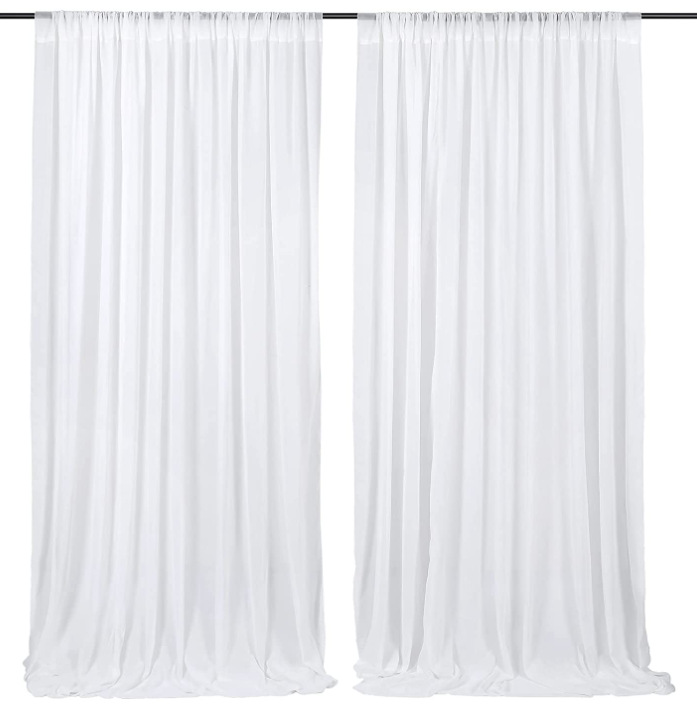 Amazon 100D Chiffon Veil Tulle Curtain Outdoor Wedding Curtain Background Decoration Party Wedding Cloth Veil