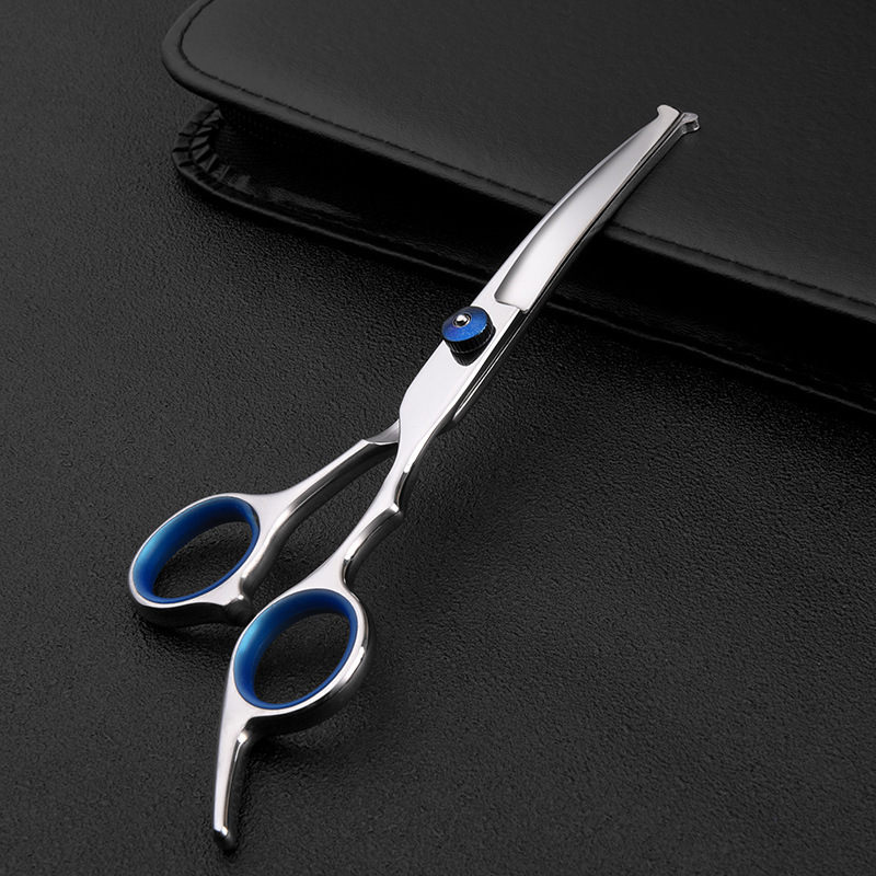 Pet Beauty Round Head Scissors Teddy Dog Hair Scissors Professional Pet Curved Hair Hairdressing Tools suit