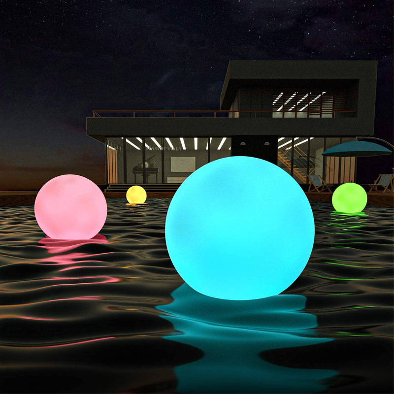 Inflatable luminous ball LED ball light RGB color changing floating pool light Bath play light decorative light water floating light
