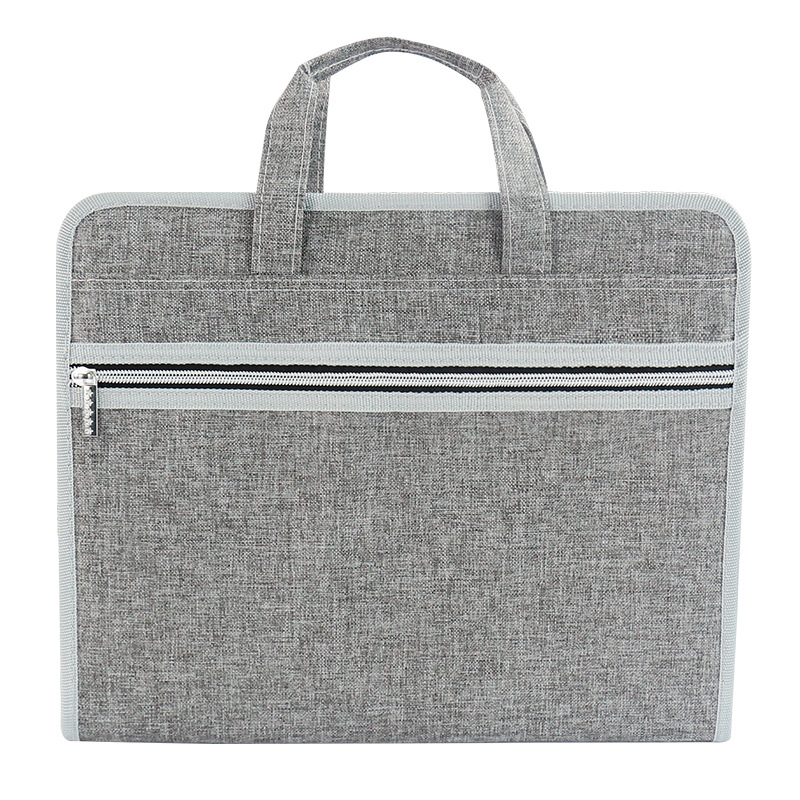 Amazon cloth 13 grid portable organ bag A4 multi-layer folder multi-function business information briefcase office
