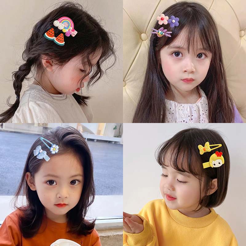 Children's Hairpin Internet Celebrant 2024 New Headwear Cartoon Girl's Hairpin Cute Little Girl's Bangs Clip Hair Accessories