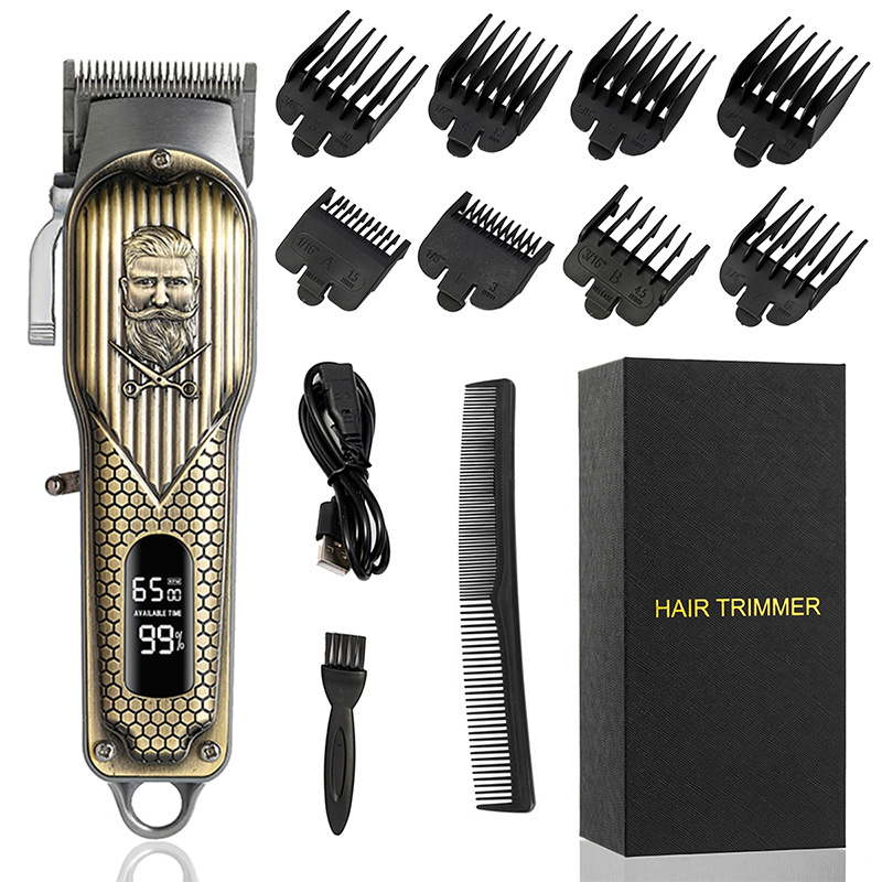 Amazon new bronze beard hair clipper electric hair clipper oil head electric hair clipper household hair clipper in stock